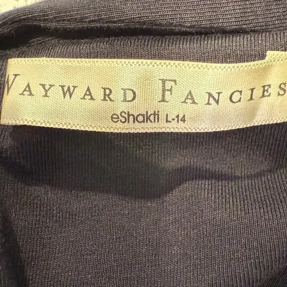 Wayward Fancies by eShakti Large Black Floral Embroidered Wide Leg Jumpsuit Boho - Picture 8 of 11